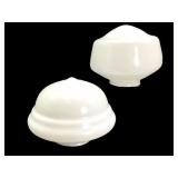 Two Early Milk Glass Light Shades