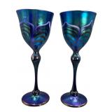 Rick Strini Handblown Glass Goblets