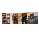 Seven Beatles Vinyl Records with Imports