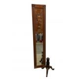 Modern Mirror with Winged Relief and Stool Base Modern Mirror with Winged Relief and Stool Base