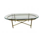 Brass Coffee Table with Beveled Glass Top Brass Coffee Table with Beveled Glass Top