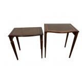 Mahogany Leather-Top Tables Mahogany Leather-Top Tables