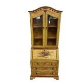 Hand-Painted Slant Front Secretary Desk Hand-Painted Slant Front Secretary Desk