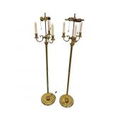 Brass Floor Lights, 56 Inches Tall Brass Floor Lights, 56 Inches Tall