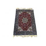 Hand-Knotted Persian Silk Rug, 39�27 Inches Hand-Knotted Persian Silk Rug, 39�27 Inches