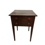 Antique Two-Drawer Tapered Leg Stand Antique Two-Drawer Tapered Leg Stand
