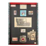 Framed Display of Motor Ambulance Ephemera Framed Display of Motor Ambulance Ephemera