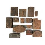 14 Vintage Letterpress Printing Blocks 14 Vintage Letterpress Printing Blocks