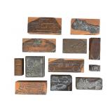 Vintage Copper & Metal Printing Blocks Vintage Copper & Metal Printing Blocks