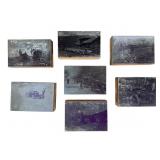 7 Vintage Metal Printing Plates 7 Vintage Metal Printing Plates
