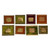 8 Framed Metal Auto Art Plaques 8 Framed Metal Auto Art Plaques