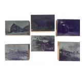 6 Antique Etching Press Blocks of Cars 6 Antique Etching Press Blocks of Cars