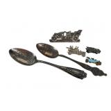 Sterling Silver Spoon and Enamel Pin Set Sterling Silver Spoon and Enamel Pin Set