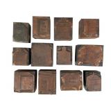 Copper Plate Bank Printing Press Blocks Copper Plate Bank Printing Press Blocks