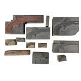 Vintage Letterpress Blocks of Pistols Vintage Letterpress Blocks of Pistols