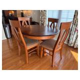 Seven Piece Wood Dining Set with Cushioned Chairs Seven Piece Wood Dining Set with Cushioned Chairs
