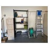 Garage Tools, File Cabinet, Shelving, Misc. Items Garage Tools, File Cabinet, Shelving, Misc. Items