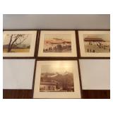 Four Framed Photos Under Glass Four Framed Photos Under Glass