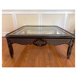 Chinoiserie Coffee Table with Glass Top Chinoiserie Coffee Table with Glass Top