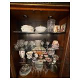 Contents of Hutch with Crystal and Porcelain Contents of Hutch with Crystal and Porcelain