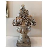 Fruit Basket Sculpture on Pedestal Base Fruit Basket Sculpture on Pedestal Base