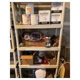 Plastic Shelf With Emergency Supplies Plastic Shelf With Emergency Supplies