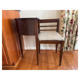 Vintage Wood Telephone Bench Vintage Wood Telephone Bench