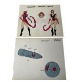 Two Princess Series Model Animation Cels Two Princess Series Model Animation Cels