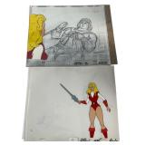 Six Hand-Painted She-Ra Animation Cels Six Hand-Painted She-Ra Animation Cels
