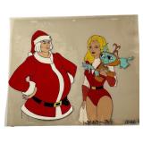 Beyond Rare He-Man/She-Ra Christmas Special Cel Beyond Rare He-Man/She-Ra Christmas Special Cel
