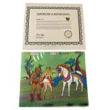 Rare He-Man & She-Ra Animation Cel w/ COA Rare He-Man & She-Ra Animation Cel w/ COA