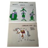 2 Hand-Painted Model Cels from Princess Series 2 Hand-Painted Model Cels from Princess Series