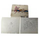 Complex Layered Hand-Painted Cel + Sketches Complex Layered Hand-Painted Cel + Sketches