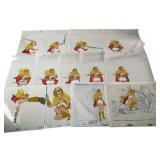 14 She-Ra Animation Cels-Similar Action Poses 14 She-Ra Animation Cels-Similar Action Poses