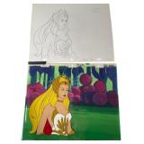 Multi-Layered/Painted Animation Cel with Sketch Multi-Layered/Painted Animation Cel with Sketch