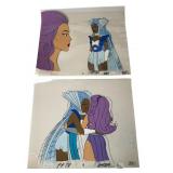 2 Painted Original She-Ra Netossa Animation Cels 2 Painted Original She-Ra Netossa Animation Cels