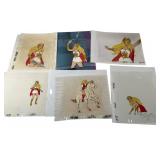Six Hand-Painted She-Ra Animation Cels Six Hand-Painted She-Ra Animation Cels