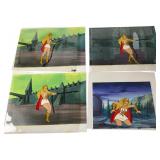 Four Various She-Ra Animation Cels Four Various She-Ra Animation Cels