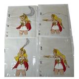 Four Hand-Painted Animation Cels Four Hand-Painted Animation Cels