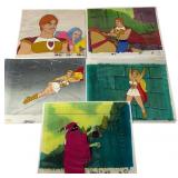 Six Hand-Painted She-Ra Animation Cels Six Hand-Painted She-Ra Animation Cels
