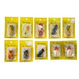 10 Fred Arbogast Lures in Packaging 10 Fred Arbogast Lures in Packaging