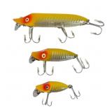 Three Heddon Fishing Lures Three Heddon Fishing Lures