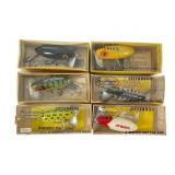 6 Fred Arbogast Jitterbug Lures 6 Fred Arbogast Jitterbug Lures