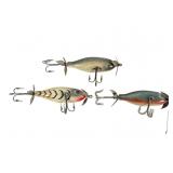 3 Vintage Pflueger Scoop Minnow Lures 3 Vintage Pflueger Scoop Minnow Lures