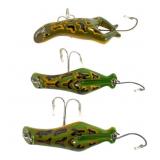 Three Heddon Luny Frog Lures Three Heddon Luny Frog Lures