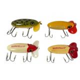 4 Fred Arbogast Jitterbug Lures 4 Fred Arbogast Jitterbug Lures