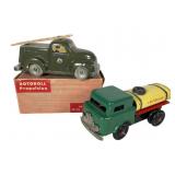 1940-50 Lincoln Plastic Bell Truck & Tin Peco Tank 1940-50 Lincoln Plastic Bell Truck & Tin Peco Tank