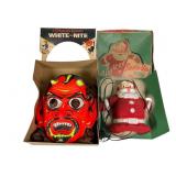 Vintage Devil Mask and Santa Tree Topper Vintage Devil Mask and Santa Tree Topper