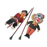 Vintage Balancing Clown Toy and Hobo Figurine Vintage Balancing Clown Toy and Hobo Figurine