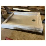 White Shower Basin, 48 Inches x 34 Inches